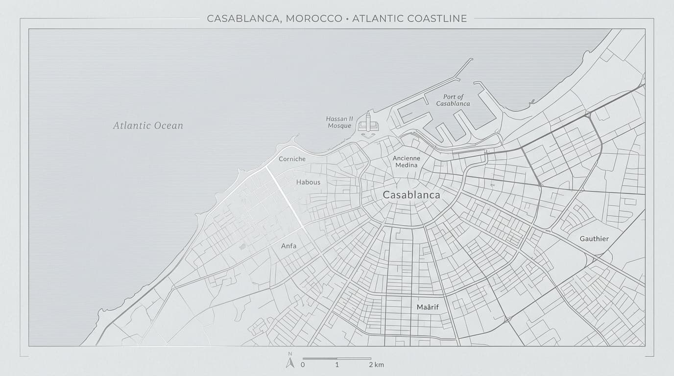 Plan d'accès - Atelier et Showroom Raison d'Être Casablanca